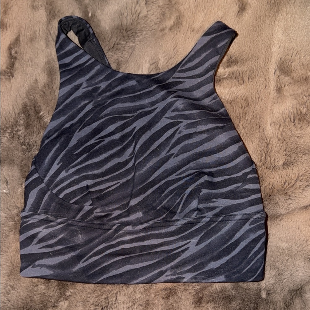 lululemon athletica Gray Zebra Pattern Tank Top Size 4